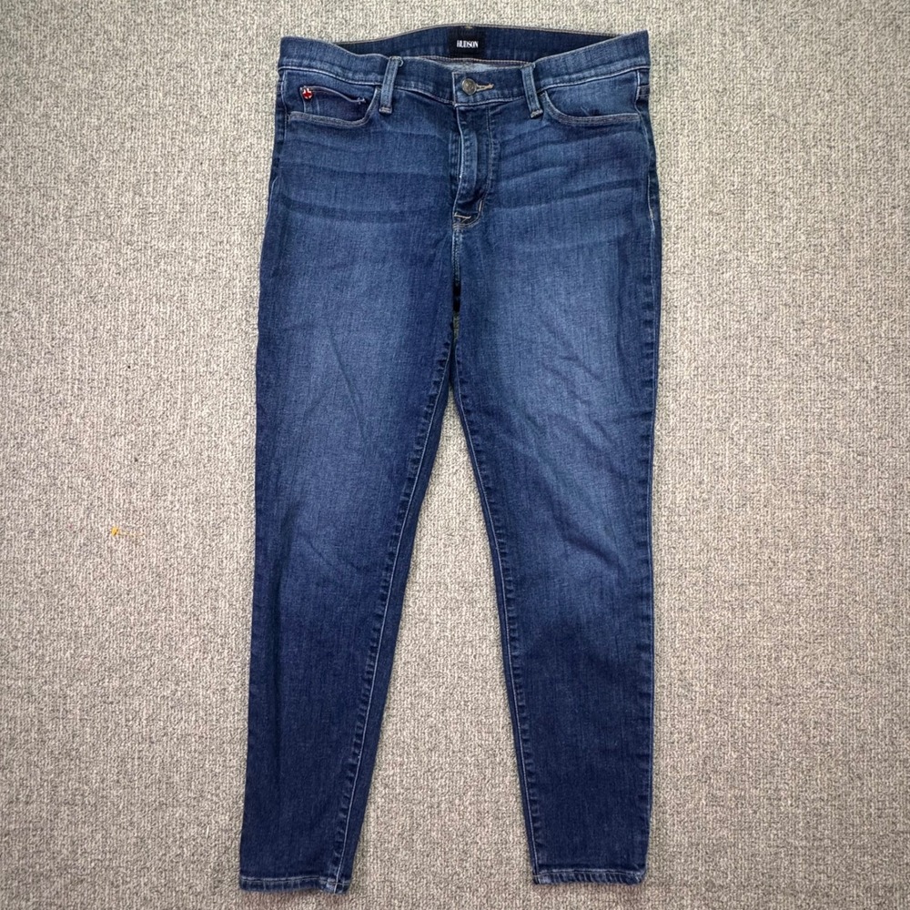 Hudson Natalie Mortal Mid Rise Super Skinny Ankle Jeans‎ Dark Wash Stretch 31